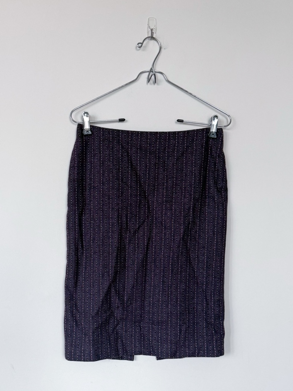 Body by Victoria Women's Purple Wool Blend Pencil Skirt Size 4 Lined Y2K Office